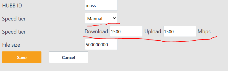 Tier manual input field example
