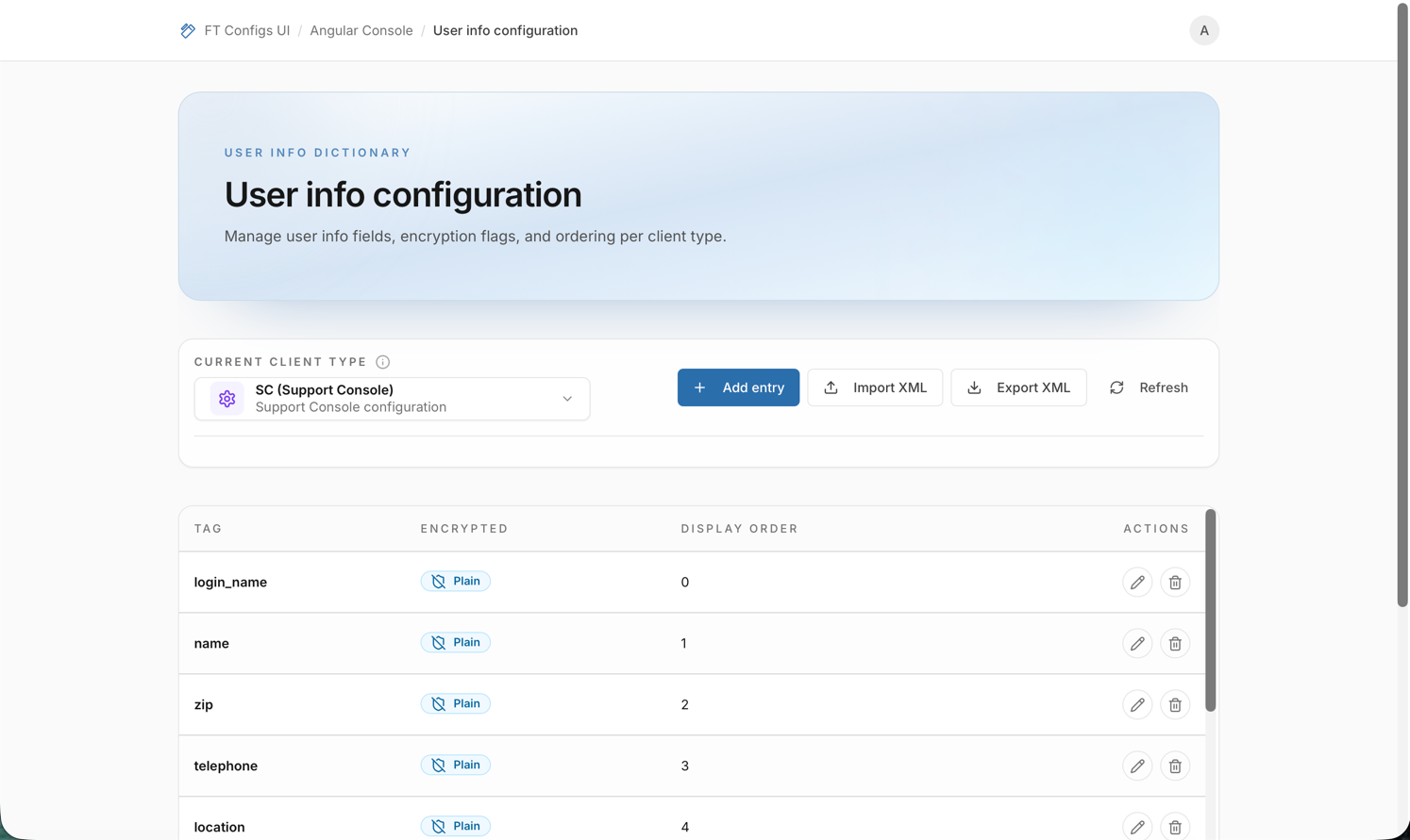 User Info: main screen (placeholder)