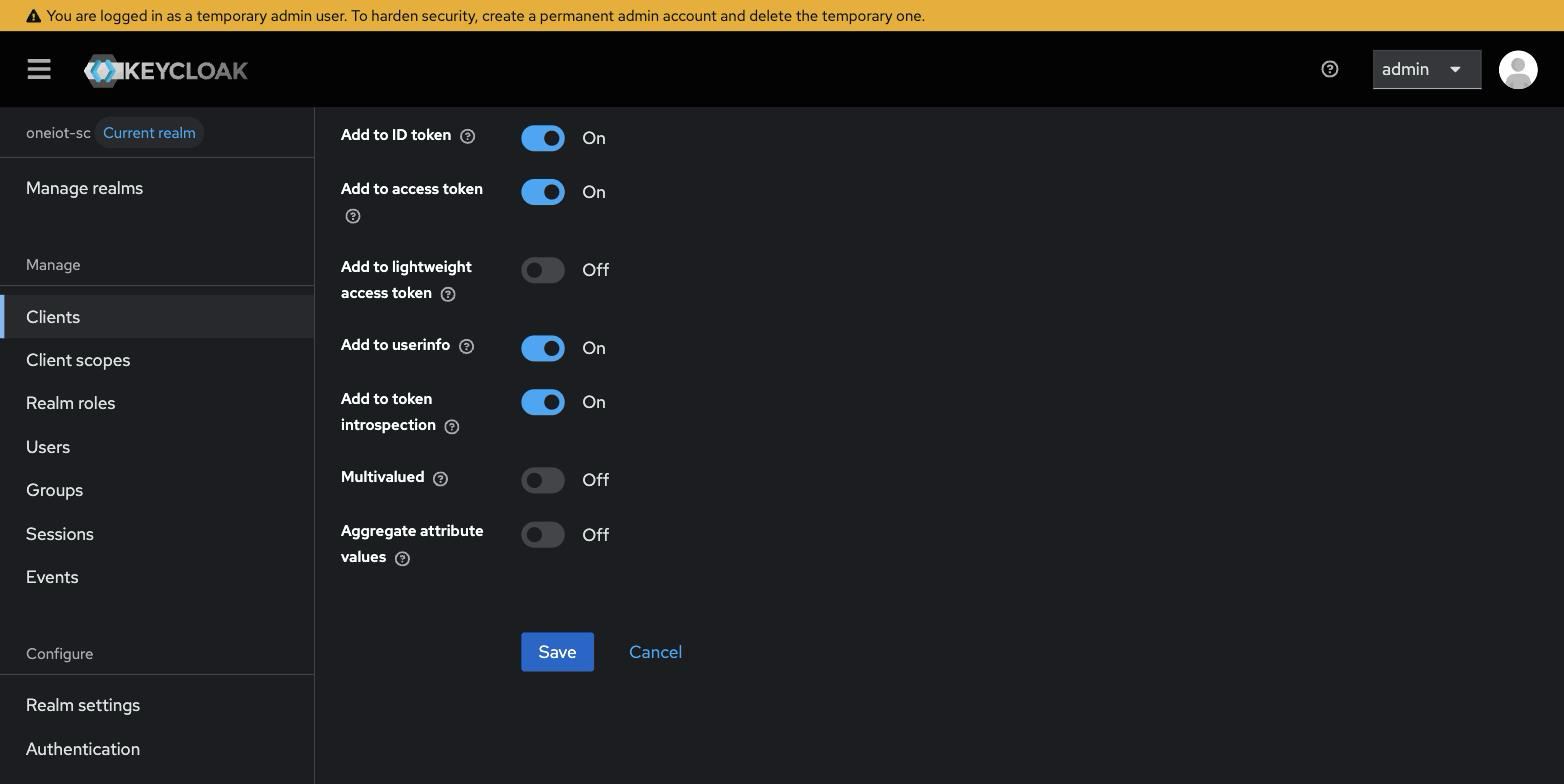 User Attribute mapper — Multivalued and Aggregate attribute values switched off